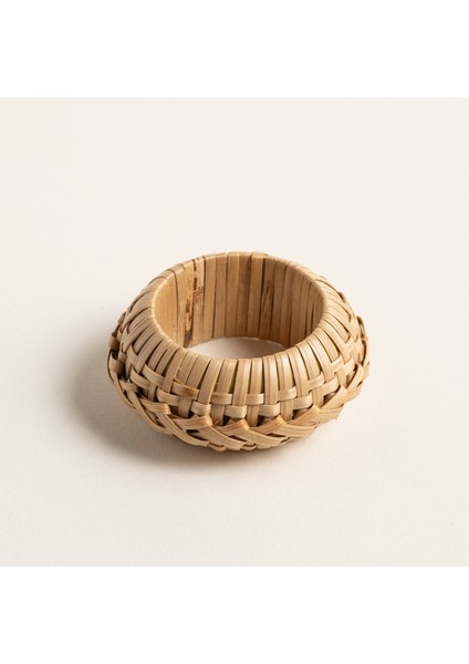 Lotus Bambu Peçete Halkası 6 x 6 x 2.5 cm Natural