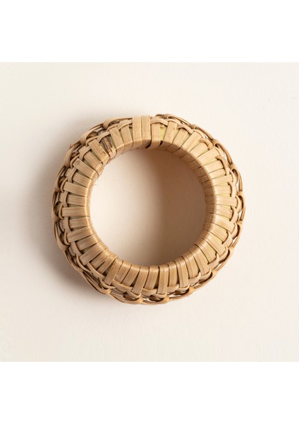 Lotus Bambu Peçete Halkası 6 x 6 x 2.5 cm Natural modelleri