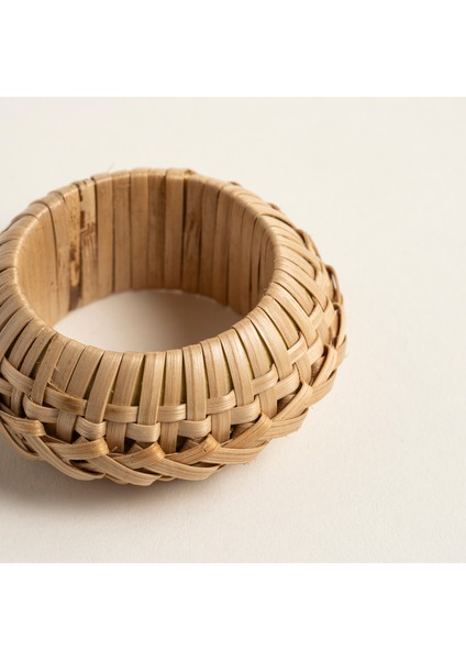 Lotus Bambu Peçete Halkası 6 x 6 x 2.5 cm Natural fırsatları