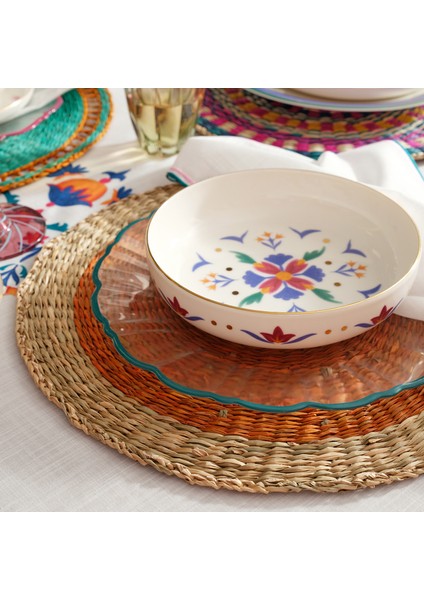 Tam Dao Deniz Çayırı Amerikan Servis 38x38x0.3 Cm Natural - Mavi fiyatları