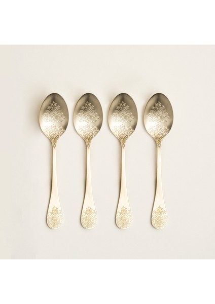 Dume Çelik Tatlı Kaşığı 4X20X0.2 cm Mat Şampanya modelleri