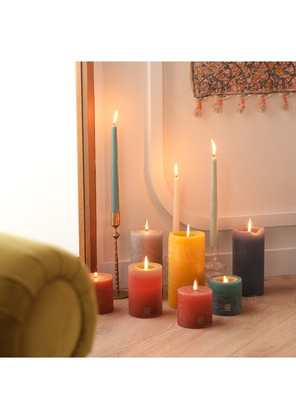 Deurne Parafın Mum 2.2X2.2X30 cm Aqua fiyatları