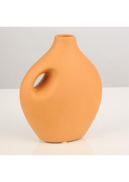 Seramik Vazo Çiçeklik Turuncu AK.JF095753210-3