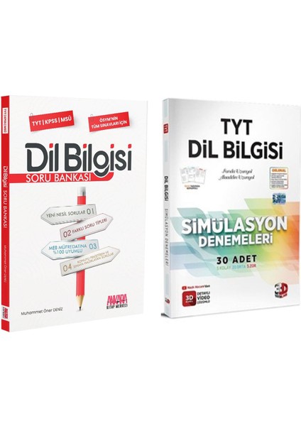 Kitap Dil Bilgisi Soru Bankası ve Dil Bilgisi Deneme Seti 2 Kitap