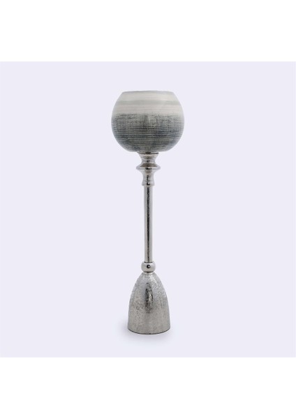 Sage Cam Metal Şamdan 11*11 cm