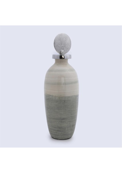 Sage Cam Metal Taş Kapaklı Şişe 12.7*12.7 cm