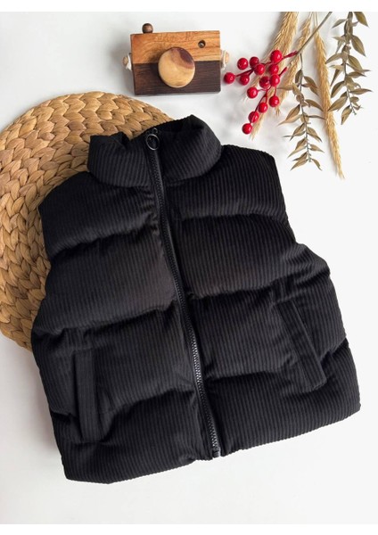 Çocuk Kadife Şişme Yelek - Unisex