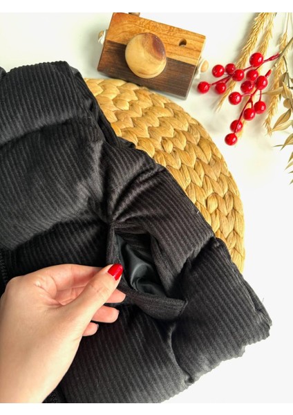 Çocuk Kadife Şişme Yelek - Unisex modelleri