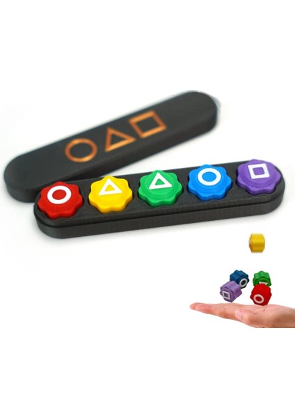 Oyun 5 Taş Seti Kalamar Oyun Beştaş Oyuncak Renkli Taş Gonggi - Kutulu Kumlu