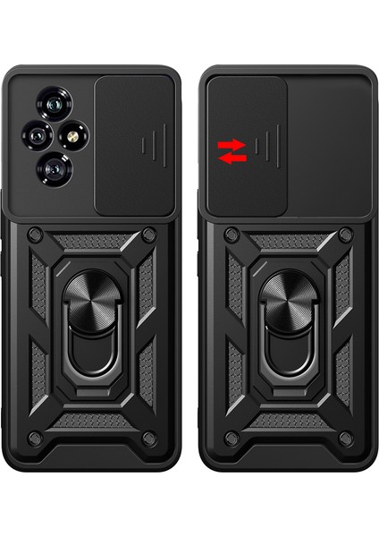 - Huawei Honor 200 - Kılıf Magnetik Standlı Kamera Korumalı Sürgülü Vega Kapak - Siyah - T34781 fırsatları