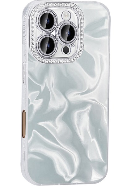 - Apple iPhone 16 Pro Max - Kılıf Airbagli Parlak Taş Detay Tasarımlı Esila Kapak - Beyaz - T34960 fırsatları