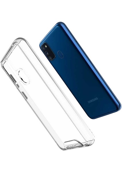Galaxy M30S - Kılıf Şeffaf Sert Koruyucu Gard Silikon - Şeffaf indirimleri