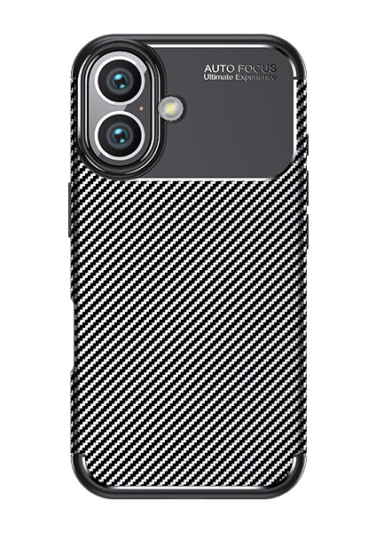 Noktaks - ZORE Apple iPhone 16 Plus - Kılıf Auto Focus Karbon Negro Silikon Kapak - Siyah - T34531 fiyatları