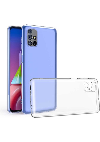 Galaxy M51 - Kılıf Kamera Korumalı Süper Silikon Kapak - Şeffaf