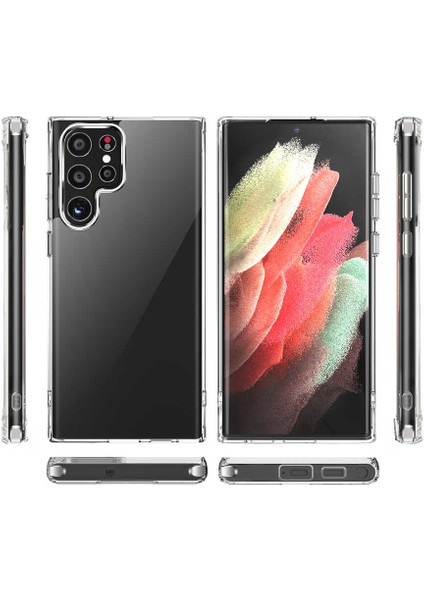 Noktaks - ZORE Galaxy S22 Ultra - Kılıf Sararmaz Parmak Izi Yapmayan Forst Kapak - Şeffaf - T20736