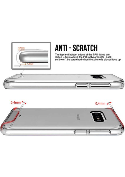 Galaxy S10E - Kılıf Şeffaf Sert Koruyucu Gard Silikon - Şeffaf