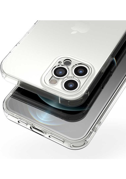 Apple iPhone 12 Pro Max - Kılıf Kamera Korumalı Süper Silikon Kapak - Şeffaf indirimleri
