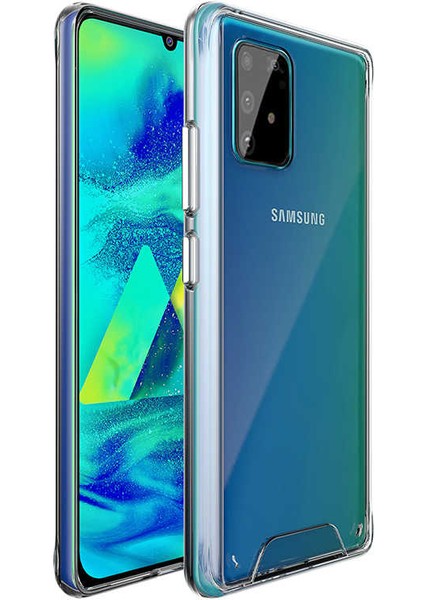 Noktaks - ZORE Galaxy A91 (S10 Lite) - Kılıf Koruyucu Tatlı Sert Gard Silikon - Şeffaf - T11331
