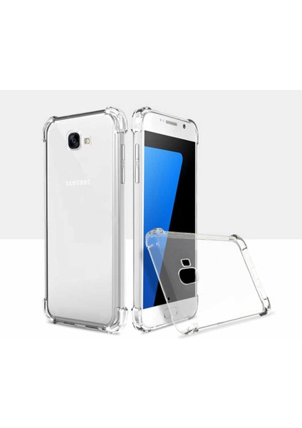 - Galaxy J7 Prime - Kılıf Kenar Köşe Korumalı Nitro Anti Shock Silikon - Şeffaf - T3690