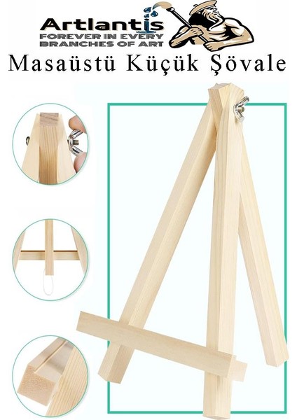 Küçük Akrobat Şövale Masaüstü 1 Adet Mini Katlanabilir Tuval Çerçeve Fotoğraf Sövale Ressam Sehbası Resim Standı