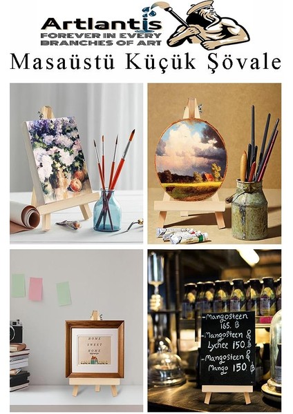 Küçük Akrobat Şövale Masaüstü 1 Adet Mini Katlanabilir Tuval Çerçeve Fotoğraf Sövale Ressam Sehbası Resim Standı