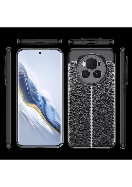 Honor Magic 6 Pro - Kılıf Auto Focus Karbon Niss Silikon Kapak - Şeffaf