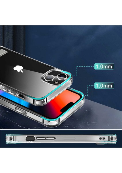 Noktaks - ZORE Apple iPhone 14 Plus - Kılıf Standlı Şeffaf Silikon L-Stand Kapak - Şeffaf - T24088 fırsatları