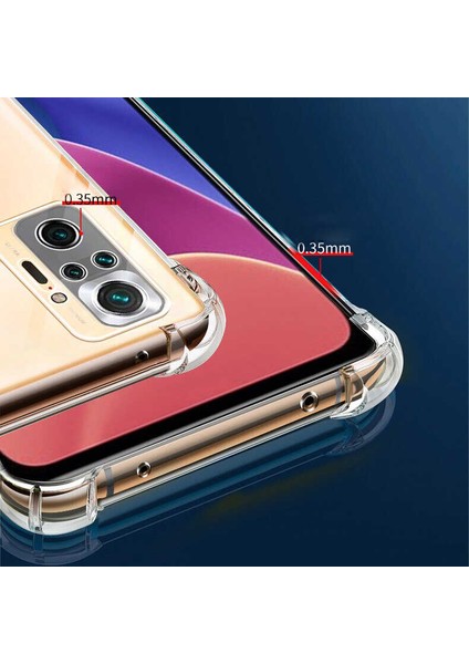 - Redmi Note 10S - Kılıf Kamera Korumalı Nitro Anti Shock Silikon - Şeffaf