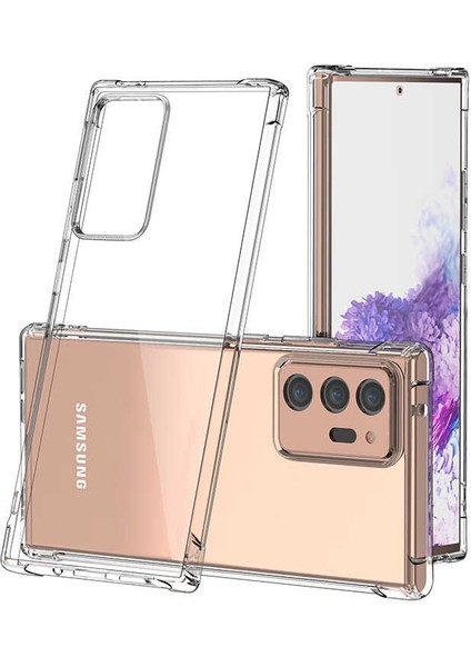 - Galaxy Note 20 Ultra - Kılıf Kenar Köşe Korumalı Nitro Anti Shock Silikon - Şeffaf - T14216
