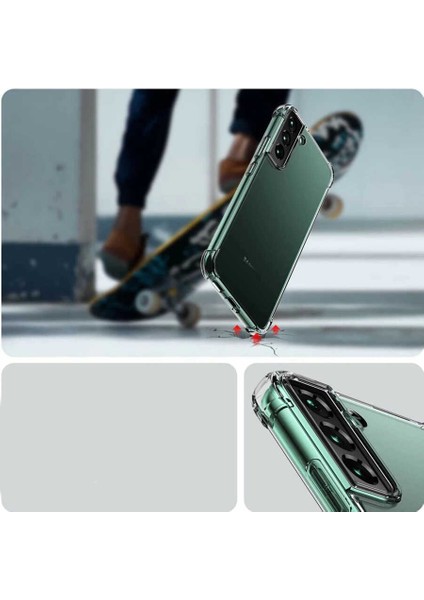 - Galaxy S22 Plus - Kılıf Kamera Korumalı Nitro Anti Shock Silikon - Şeffaf