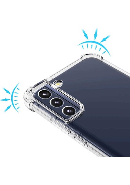 - Galaxy S22 Plus - Kılıf Kamera Korumalı Nitro Anti Shock Silikon - Şeffaf