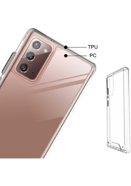 Noktaks - ZORE Galaxy Note 20 - Kılıf Şeffaf Sert Koruyucu Gard Silikon - Şeffaf - T14615 fırsatları