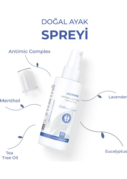 Hero Ayak Spreyi - Ayak Koku Önleyici Sprey - Ayak Kokusu Giderici 100 ml