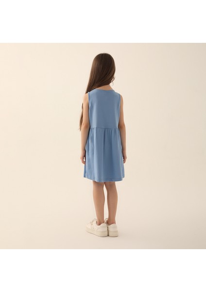 D4867-3 Kız Çocuk Elbise Fuşya