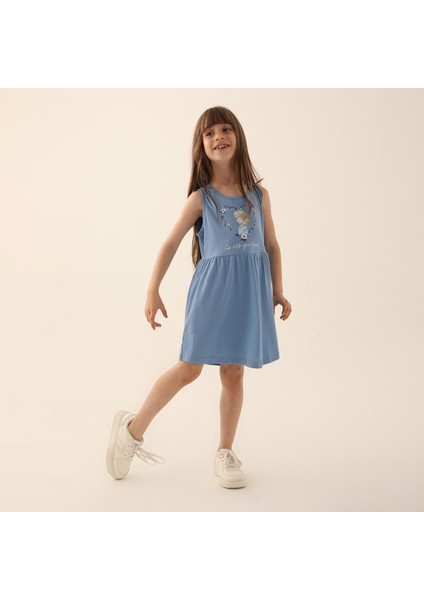 D4867-3 Kız Çocuk Elbise Fuşya