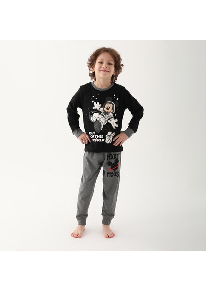 D4821-3 Erkek Çocuk Pijama Siyah