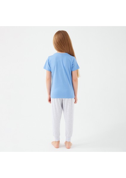D4772-3 Kız Çocuk Pijama Indigo