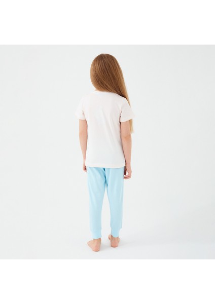 D4772-3 Kız Çocuk Pijama Indigo