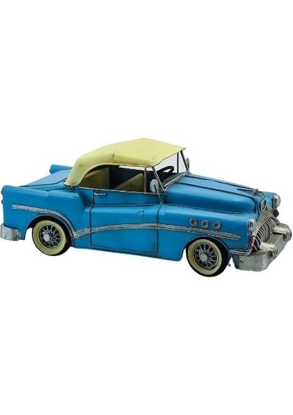 Retro Metal Araba Mavi 12X31