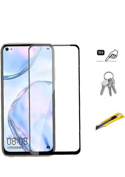 Huawei P40 Lite Ekran Koruyucu 5d Temperli Cam Koruma Siyah
