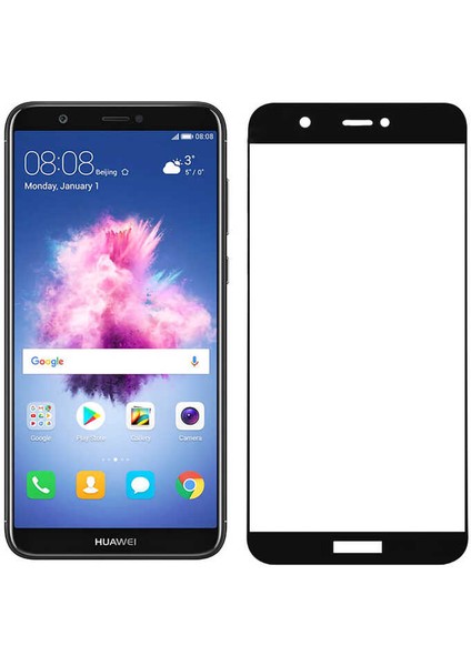 Huawei P Smart Ekran Koruyucu Davin 5d Cam Koruma Siyah