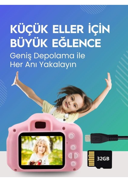 Arell Teknoloji Çocuk Kamerası Dijital Fotoğraf Makinesi Mini 1080P Hd Kamera Hafıza Kart Hediyeli fırsatları