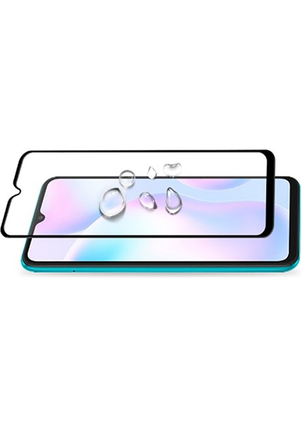 Redmi 9 Ekran Koruyucu 5d Temperli Cam Koruma Siyah