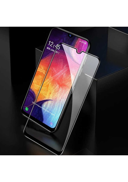 Galaxy A20S Ekran Koruyucu 5d Temperli Cam Koruma Siyah