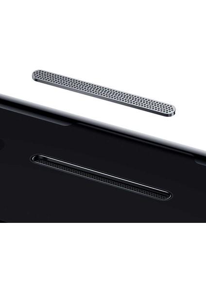 Apple iPhone 8 Ekran Koruyucu Anti-Dust Hayalet Temperli Cam Beyaz