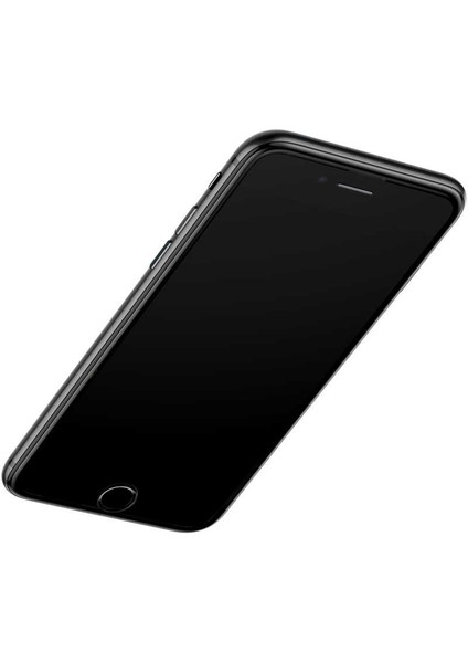 Apple iPhone 8 Ekran Koruyucu Anti-Dust Hayalet Temperli Cam Beyaz