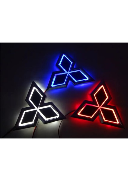 Mştsubishi Lancer Ön LED Logo Amblem Mavi 7.65CM
