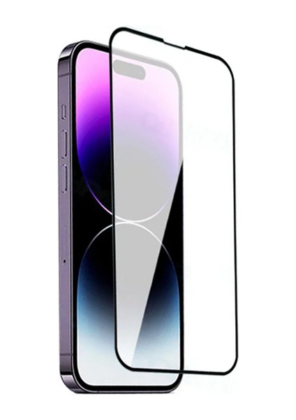 Apple iPhone 14 Pro Max ​​​​​​​​​​​​Ekran Koruyucu Darbeye Dayanıklı Anti Statik Temperli Cam Siyah