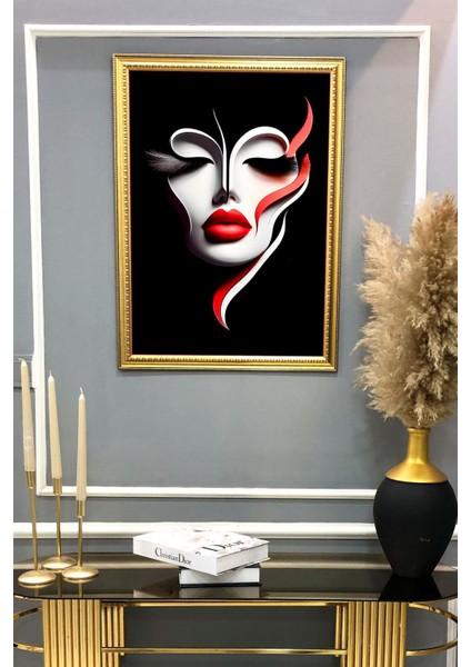 Dekoratif Modern Desenli Çerçeveli Kumaş Baskı Tablo 50x70cm fiyatları