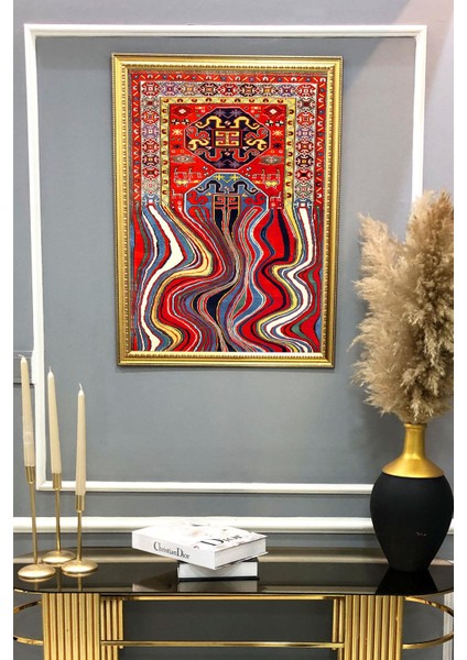 Dekoratif Modern Desenli Çerçeveli Kumaş Baskı Tablo 50x70cm fiyatları